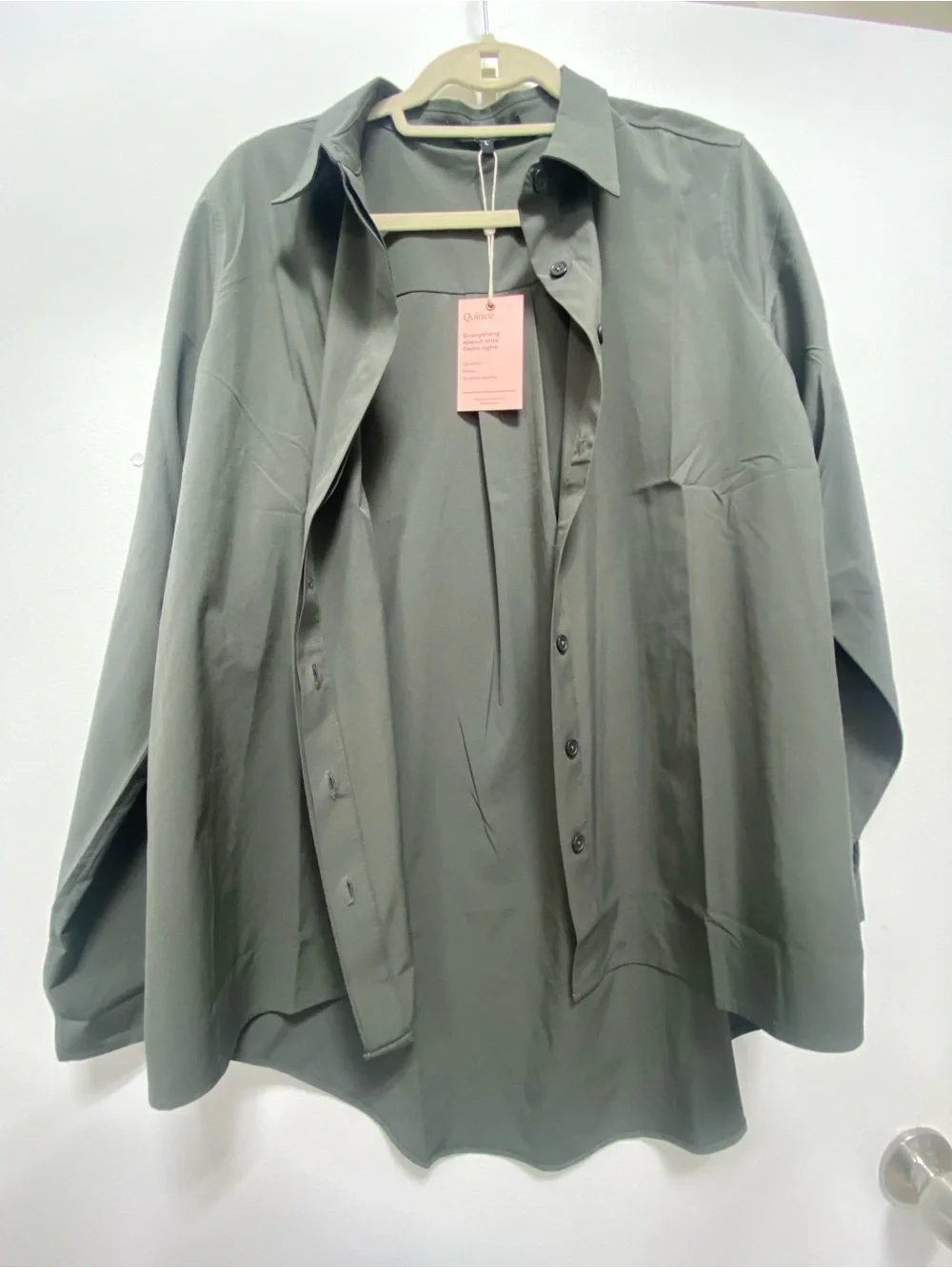 Quince Gray Performance Tech Blouse